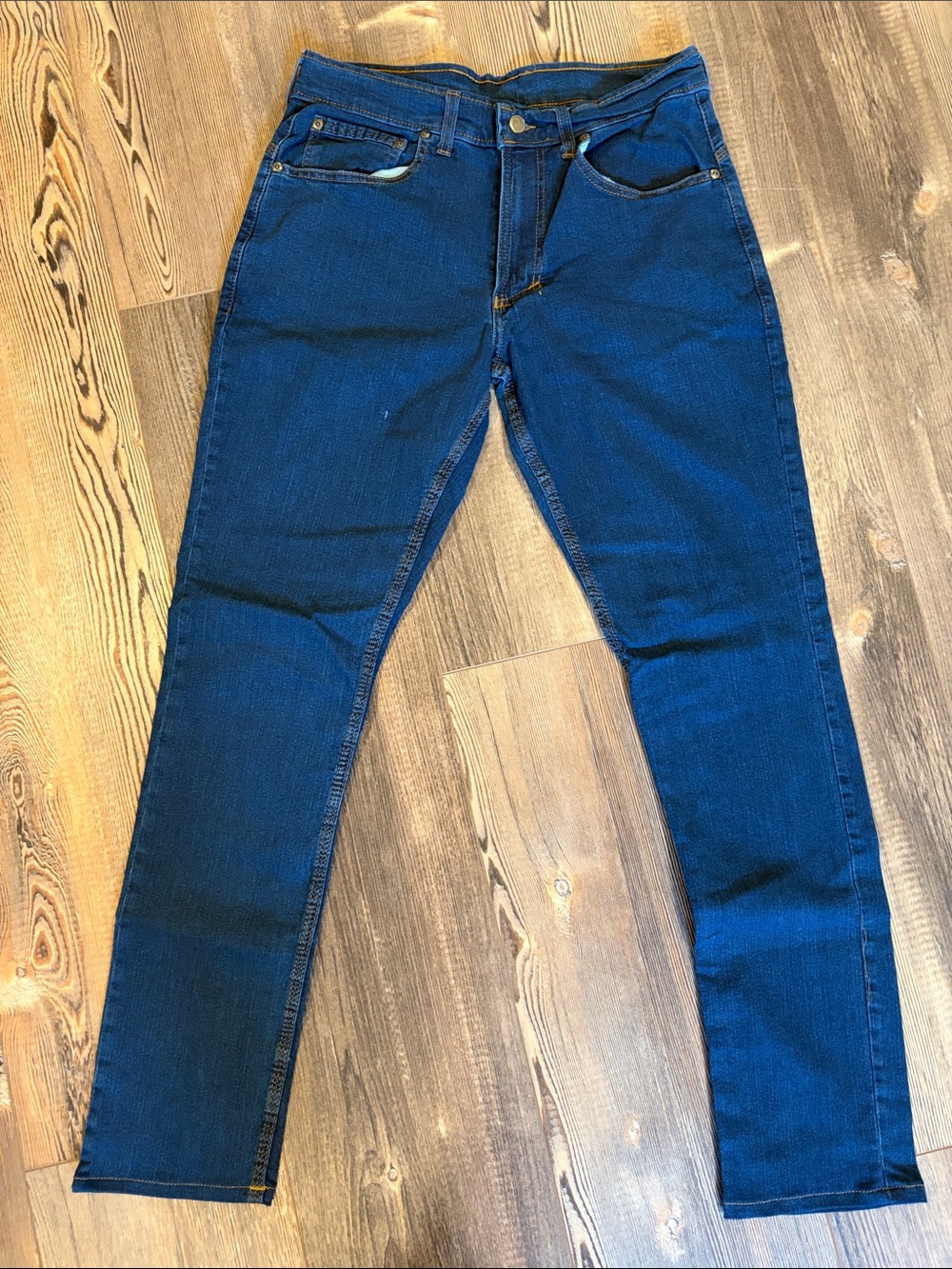 Slim Straight Men's Jeans in Deep Blue